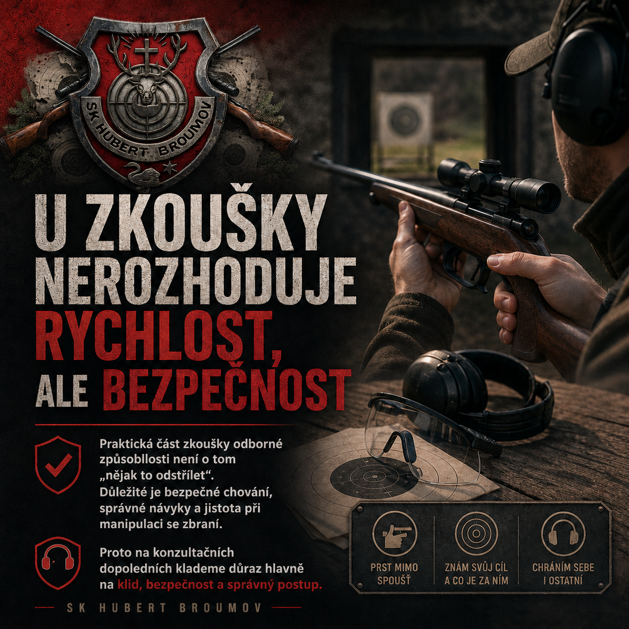 U zkoušky nerozhoduje rychlost, ale bezpečnost